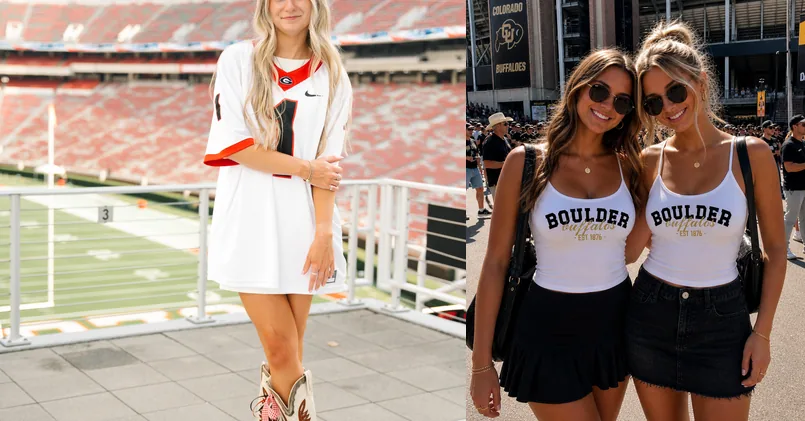 college football game outfit — outfit ideas collage