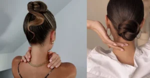 sleek bun — outfit ideas collage
