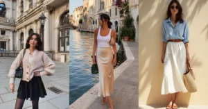 european fashion — outfit ideas collage
