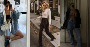 Collage of cute swaggy outfits for street and weekend style