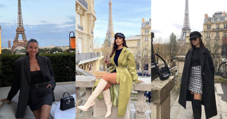 Paris outfits travel day style collage