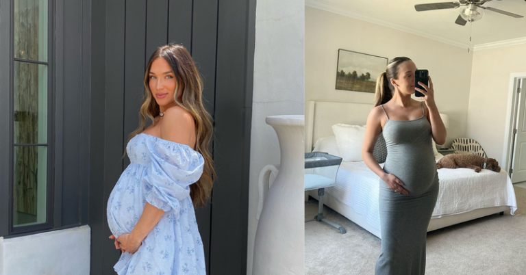 Baddie pregnancy outfit collage