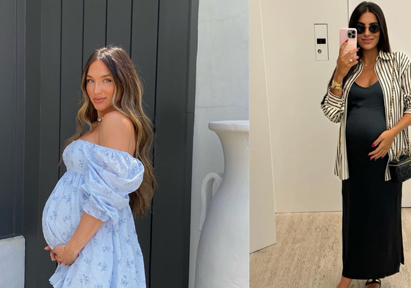 Cool pregnancy outfits collage