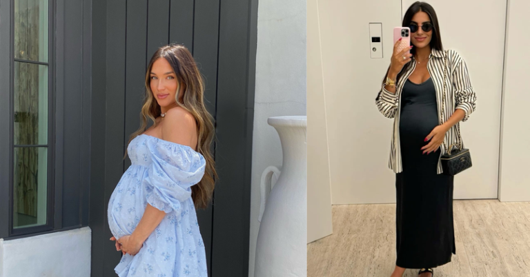 Cool pregnancy outfits collage