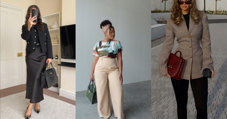 Comfy work outfit ideas collage