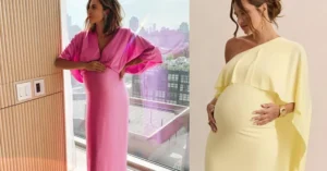 elegant pregnancy outfits — outfit ideas collage for special occasions