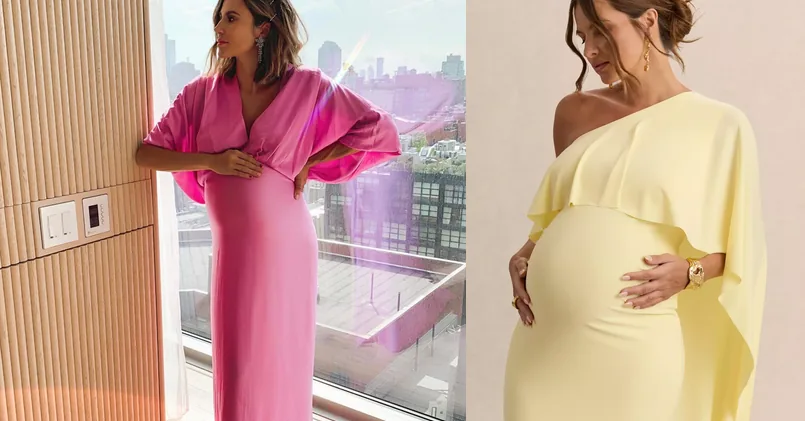 elegant pregnancy outfits — outfit ideas collage for special occasions