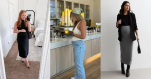 pregnancy work outfits — outfit ideas collage for work