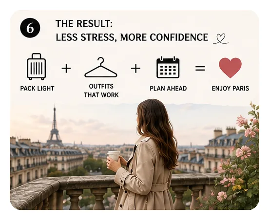 Pack light plan ahead enjoy Paris capsule wardrobe outcome