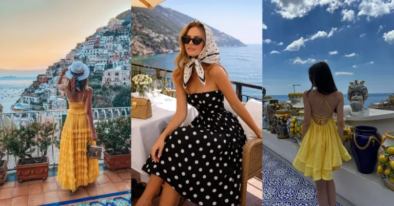 positano italy outfits — outfit ideas collage