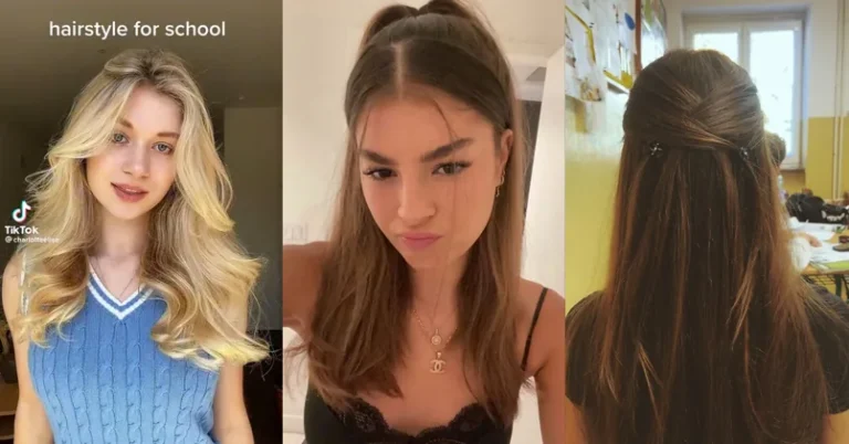 school hairstyles — outfit ideas collage