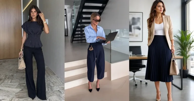 stylish work outfits — outfit ideas collage for work